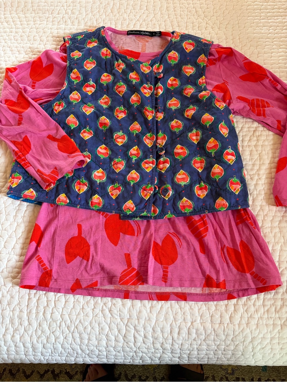 Gudrun Sjoden quilted reversible vest. Size small.